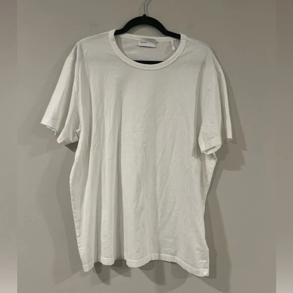 BLDWN Optic White Modern Relaxed Fit Short Sleeve Basic Tee T Shirt Size Large - Picture 1 of 4
